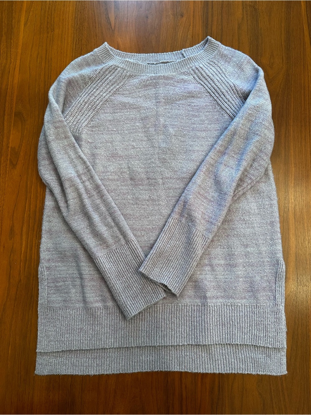 LOFT Lou & Grey Marled Light Lavender Crewneck Sweater size XS